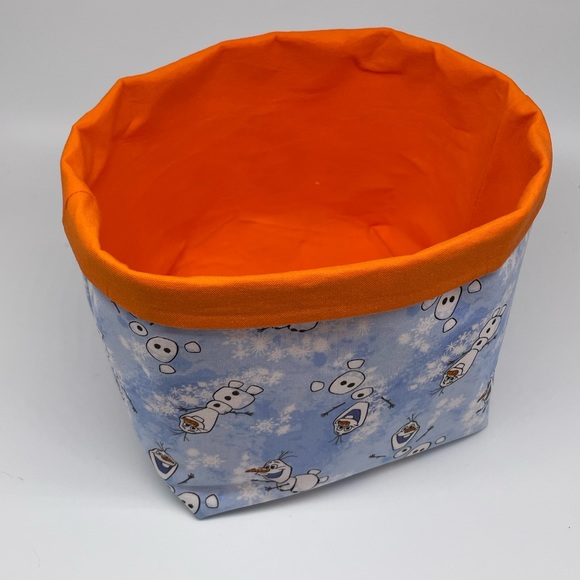 Frozen Basket / Storage Organizer Bin / Handmade Fabric Basket / Kids Room Decor - Picture 2 of 2